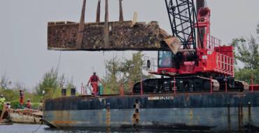 Shipwrecks and debris removed from Mullet Pond