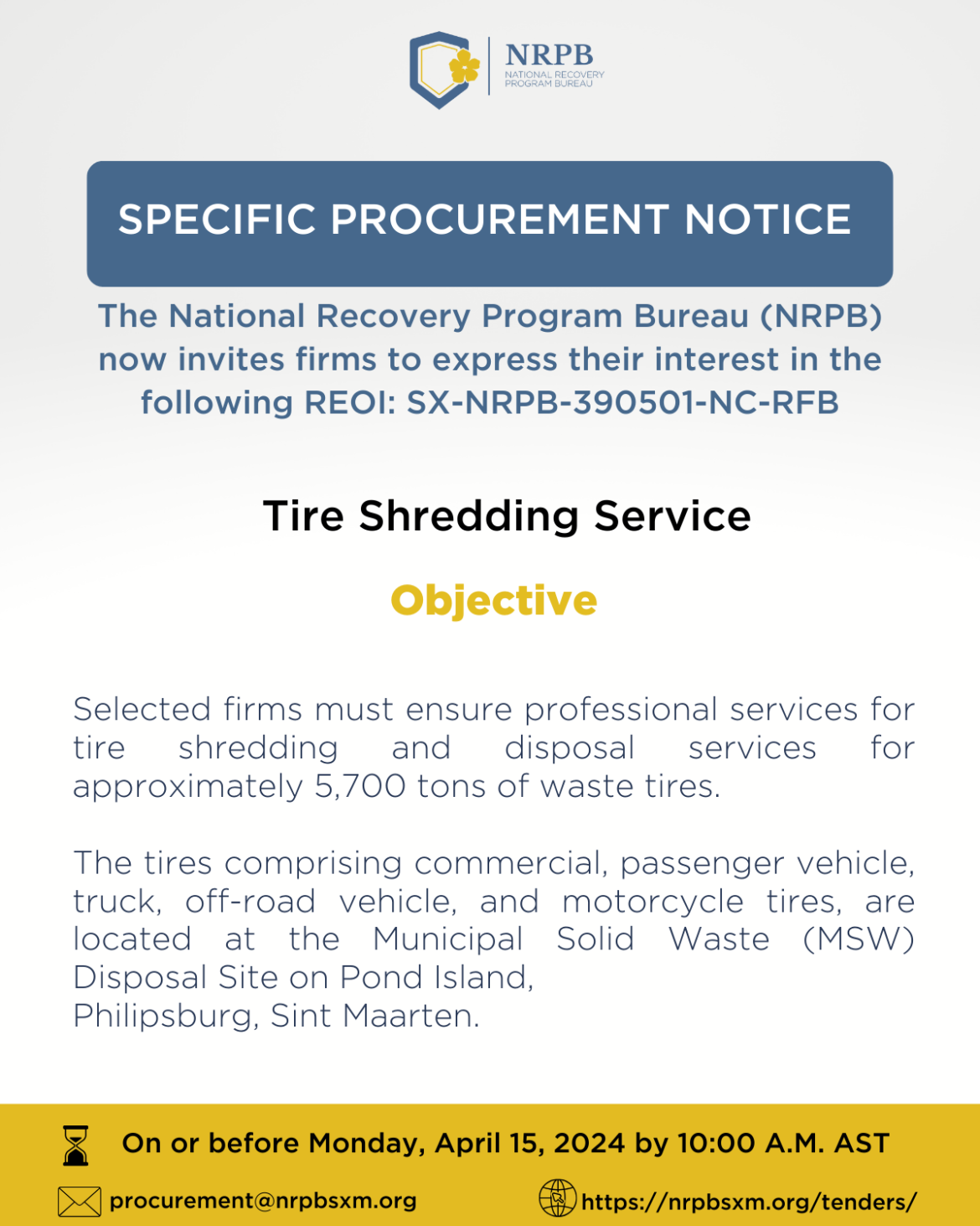 Tire Shredding Updated – National Recovery Program Bureau